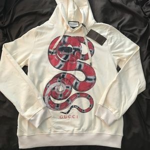 Gucci Hoodie w/ Snake Embroidery